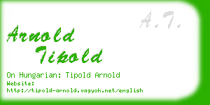 arnold tipold business card